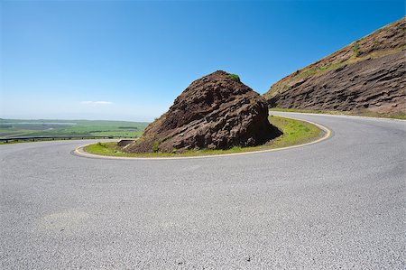 Asphalt Road in the Golan Heights, Early Spring Stock Photo - Budget Royalty-Free & Subscription, Code: 400-06760458