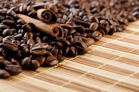 simsearch:400-06700189,k - handful aromatic coffee beans with cinnamon Stock Photo - Budget Royalty-Free & Subscription, Code: 400-06760502