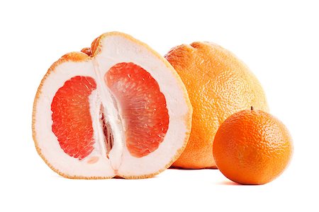 Red grapefruit, half and whole fruit, white background, clipping path included. Stock Photo - Budget Royalty-Free & Subscription, Code: 400-06760581