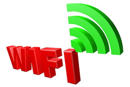 simsearch:400-07570955,k - wifi  three dimensional text with excellent concept green signal Stock Photo - Budget Royalty-Free & Subscription, Code: 400-06760643