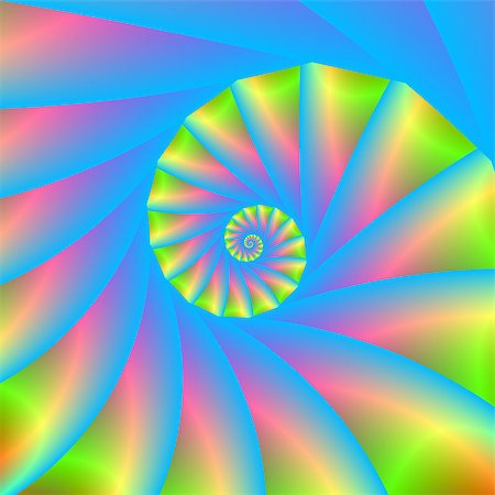 simsearch:400-06699301,k - Digital abstract fractal image with a spiral design in pink, blue and green. Stock Photo - Budget Royalty-Free & Subscription, Code: 400-06760748