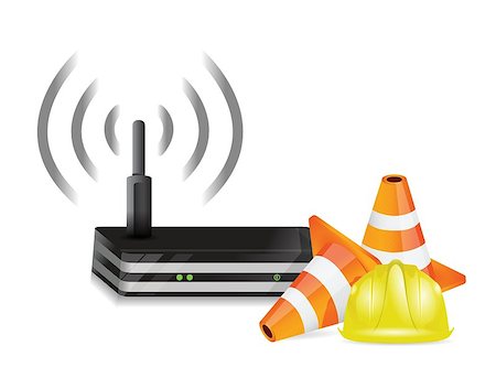 simsearch:400-05127436,k - router and protection barrier illustration design over white Stock Photo - Budget Royalty-Free & Subscription, Code: 400-06760780