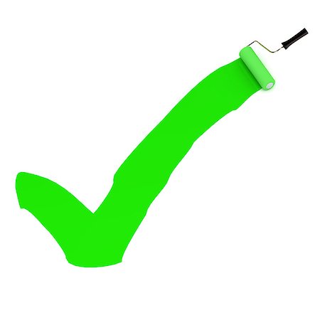 simsearch:400-05700794,k - A Colourful 3d Rendered Green Paint Tick Photographie de stock - Aubaine LD & Abonnement, Code: 400-06760790