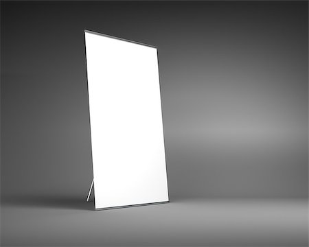 Blank White Vertical Billboard on a Dark Grey Background Photographie de stock - Aubaine LD & Abonnement, Code: 400-06761238