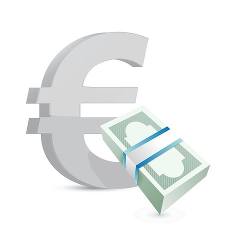 simsearch:400-06761496,k - euro currency bills exchange concept illustration design over white Stock Photo - Budget Royalty-Free & Subscription, Code: 400-06761427