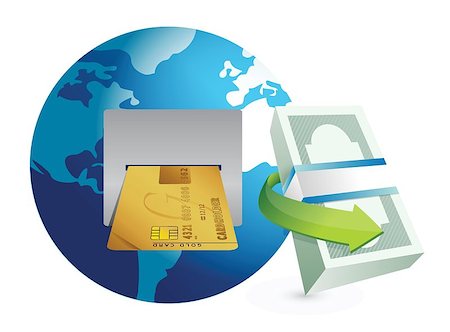 simsearch:400-06761496,k - global atm illustration design graphic over a white background Stock Photo - Budget Royalty-Free & Subscription, Code: 400-06761520