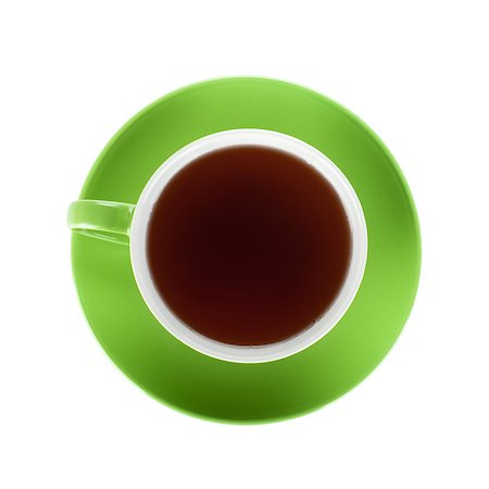 simsearch:400-04476908,k - Green tea cup. View from above. Isolated on white background Stock Photo - Budget Royalty-Free & Subscription, Code: 400-06761599