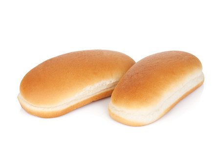 simsearch:400-04290264,k - Two hot dog buns. Isolated on white background Stockbilder - Microstock & Abonnement, Bildnummer: 400-06761715