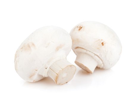 simsearch:400-07217319,k - Champignon mushrooms. Isolated on white background Stock Photo - Budget Royalty-Free & Subscription, Code: 400-06761722