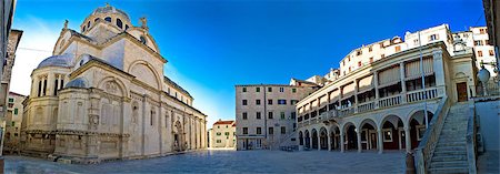 st james - Sibenik UNESCO world heritage site - cathedral of st James square panorama, Dalmatia, Croatia Stock Photo - Budget Royalty-Free & Subscription, Code: 400-06761795