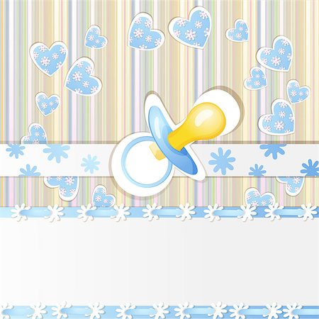Baby shower with pacifier Stock Photo - Budget Royalty-Free & Subscription, Code: 400-06762935