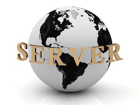 simsearch:400-08967515,k - SERVER abstraction inscription around earth on a white background Stock Photo - Budget Royalty-Free & Subscription, Code: 400-06763083