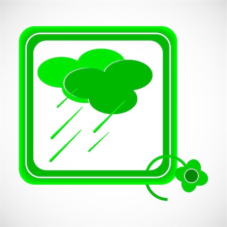 rainy weather coloring - ecology icon Stock Photo - Budget Royalty-Free & Subscription, Code: 400-06763326