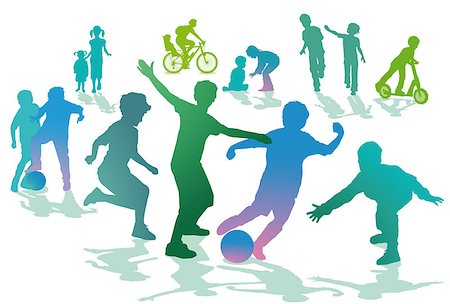 friends playing football - Children in the leisure and sport Stock Photo - Budget Royalty-Free & Subscription, Code: 400-06763526