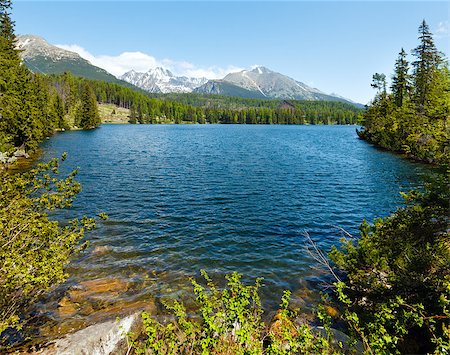 Strbske Pleso spring view with mountain lake  (Slovakia) Stock Photo - Budget Royalty-Free & Subscription, Code: 400-06770700
