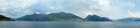 simsearch:400-04306537,k - Lake Como (Italy) summer panorama from ship board. Stock Photo - Budget Royalty-Free & Subscription, Code: 400-06770725
