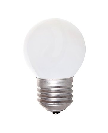 simsearch:400-04172259,k - Light bulb with milk glass isolated over white Foto de stock - Royalty-Free Super Valor e Assinatura, Número: 400-06770729