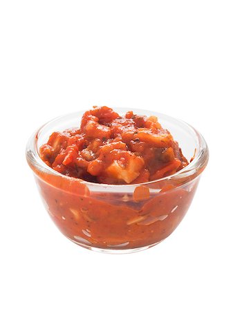 close up a bowl of red tomato paste Foto de stock - Super Valor sin royalties y Suscripción, Código: 400-06770742