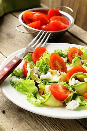 simsearch:400-07625437,k - salad zucchini  with tomatoes and soft cheese Stock Photo - Budget Royalty-Free & Subscription, Code: 400-06770782