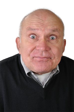funny old men crazy - portrait of a senior man making faces Stock Photo - Budget Royalty-Free & Subscription, Code: 400-06771068