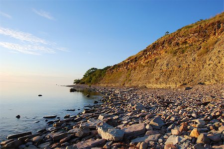 Summer evening at a stony coast in the Baltic Sea, From the island Oland in Sweden. Foto de stock - Super Valor sin royalties y Suscripción, Código: 400-06771109