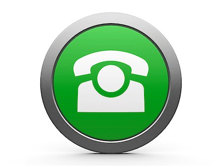 Green phone emblem is communication, three-dimensional rendering Stock Photo - Budget Royalty-Free & Subscription, Code: 400-06771140