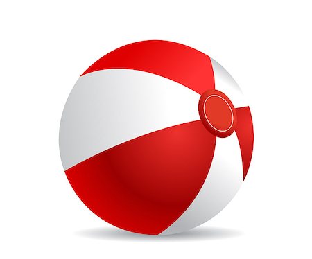 Illustration of a beach ball on a white background Stock Photo - Budget Royalty-Free & Subscription, Code: 400-06771341