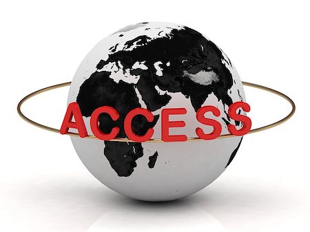 simsearch:400-06365170,k - Access inscription in red letters around the earth Stock Photo - Budget Royalty-Free & Subscription, Code: 400-06771597