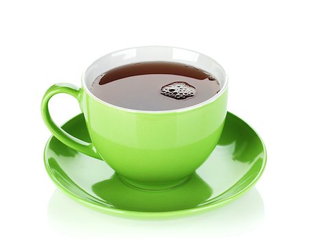 simsearch:400-04476908,k - Green tea cup. Isolated on white background Stock Photo - Budget Royalty-Free & Subscription, Code: 400-06772155