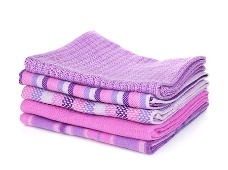 simsearch:400-04799995,k - Kitchen towels. Isolated on white background Foto de stock - Super Valor sin royalties y Suscripción, Código: 400-06772217