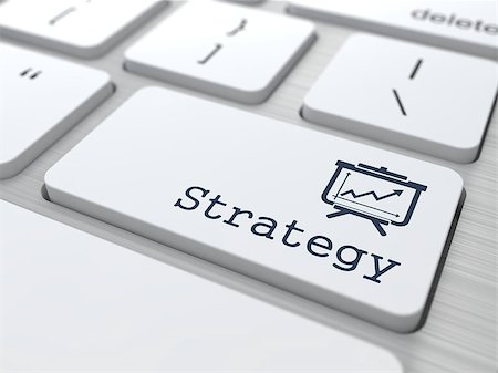 simsearch:400-07089243,k - Business Concept. "Strategy" Button on Modern Computer Keyboard. Stock Photo - Budget Royalty-Free & Subscription, Code: 400-06772246