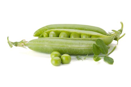 pod peas - Ripe pea vegetable. Isolated on white background Stock Photo - Budget Royalty-Free & Subscription, Code: 400-06772240