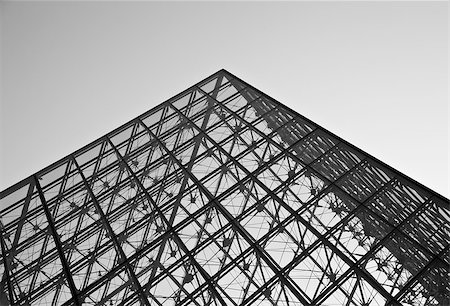 Simple design of Louvre Pyramid - Louvre Museum, Paris Stock Photo - Budget Royalty-Free & Subscription, Code: 400-06772365