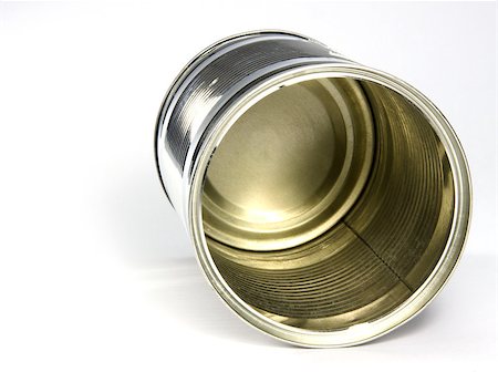 empty food can - Inside of single tin can on white background Stock Photo - Budget Royalty-Free & Subscription, Code: 400-06772369