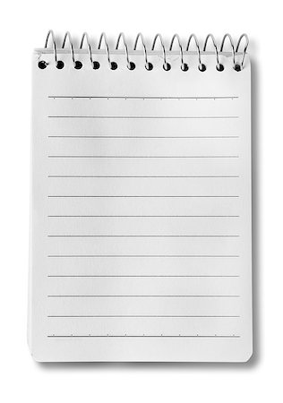 High resolution isolated spiral notepad with clipping path Photographie de stock - Aubaine LD & Abonnement, Code: 400-06772465