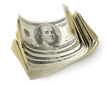 pince à dollars - Bundle of money isolated on a white background Photographie de stock - Aubaine LD & Abonnement, Code: 400-06772483