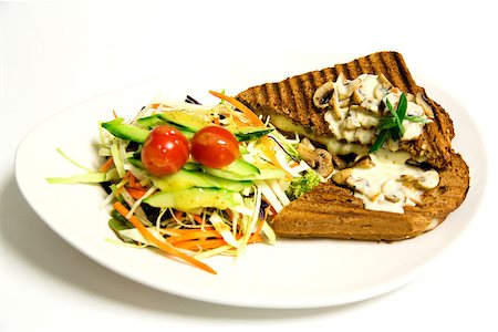 simsearch:400-04798472,k - Grill sandwich Panini with salad served for you. Stock Photo - Budget Royalty-Free & Subscription, Code: 400-06772596