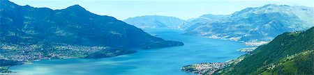 Alpine Lake Como summer  view from mountain top (Italy) Stock Photo - Budget Royalty-Free & Subscription, Code: 400-06772890