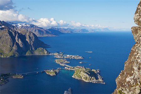 simsearch:400-07087598,k - Picturesque view from Reinebringen on Lofoten islands in Norway Stock Photo - Budget Royalty-Free & Subscription, Code: 400-06773047