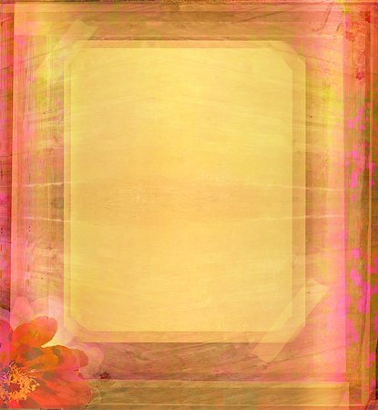 simsearch:400-06062632,k - Grunge Frame For Congratulation With Flower Stock Photo - Budget Royalty-Free & Subscription, Code: 400-06787050
