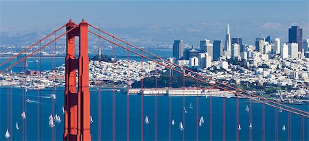 simsearch:400-07820969,k - San Francisco Panorama from San Francisco Bay Stock Photo - Budget Royalty-Free & Subscription, Code: 400-06787069