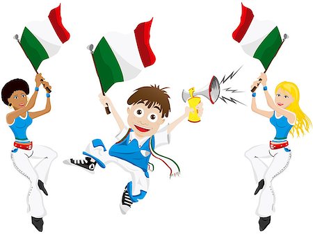 Vector - Italy Sport Fan with Flag and Horn Stock Photo - Budget Royalty-Free & Subscription, Code: 400-06787540