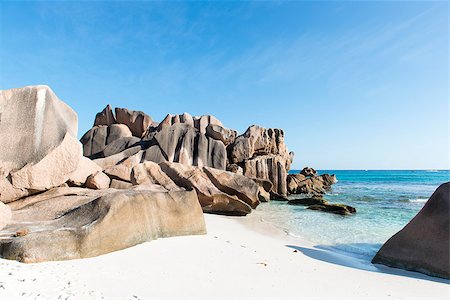 simsearch:400-06787807,k - beautiful tropical beach La Digue island Stock Photo - Budget Royalty-Free & Subscription, Code: 400-06787863