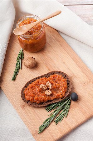 Tomato jam with pepper and garlic Stock Photo - Budget Royalty-Free & Subscription, Code: 400-06788206