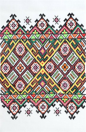 simsearch:400-05132616,k - embroidered good by cross-stitch pattern. ukrainian ethnic ornament Foto de stock - Super Valor sin royalties y Suscripción, Código: 400-06788249