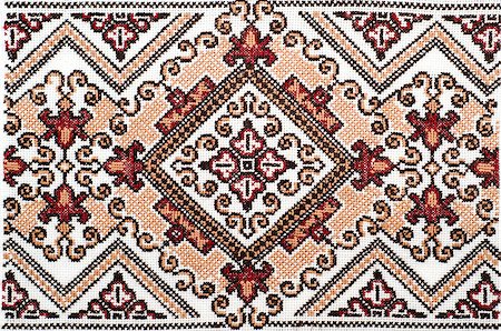 simsearch:400-05132616,k - embroidered good by cross-stitch pattern. ukrainian ethnic ornament Foto de stock - Super Valor sin royalties y Suscripción, Código: 400-06788629