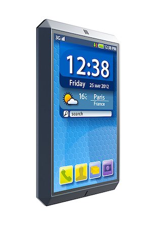 simsearch:400-06326670,k - modern touchscreen smartphone, isolated 3d render Photographie de stock - Aubaine LD & Abonnement, Code: 400-06789298