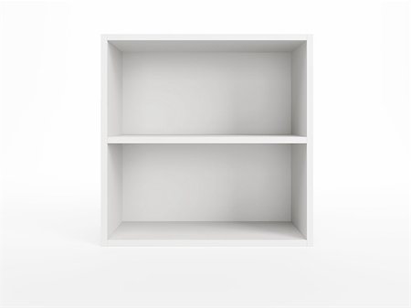 simsearch:400-08863068,k - modern white bookcase, 3d render Fotografie stock - Microstock e Abbonamento, Codice: 400-06789301