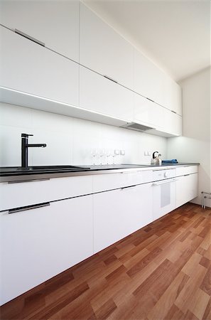 simsearch:400-04305447,k - modern kitchen interior in minimalism style Foto de stock - Super Valor sin royalties y Suscripción, Código: 400-06789316