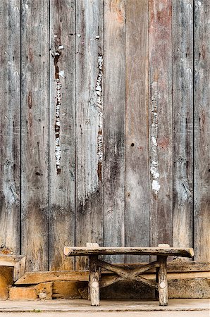 phatisakolpap (artist) - concrete  chair and the old wood background Foto de stock - Super Valor sin royalties y Suscripción, Código: 400-06789355